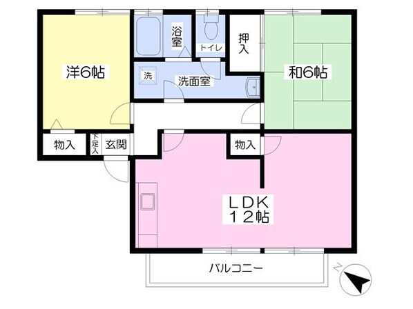 トウィンクル横須賀Ｂの物件間取画像